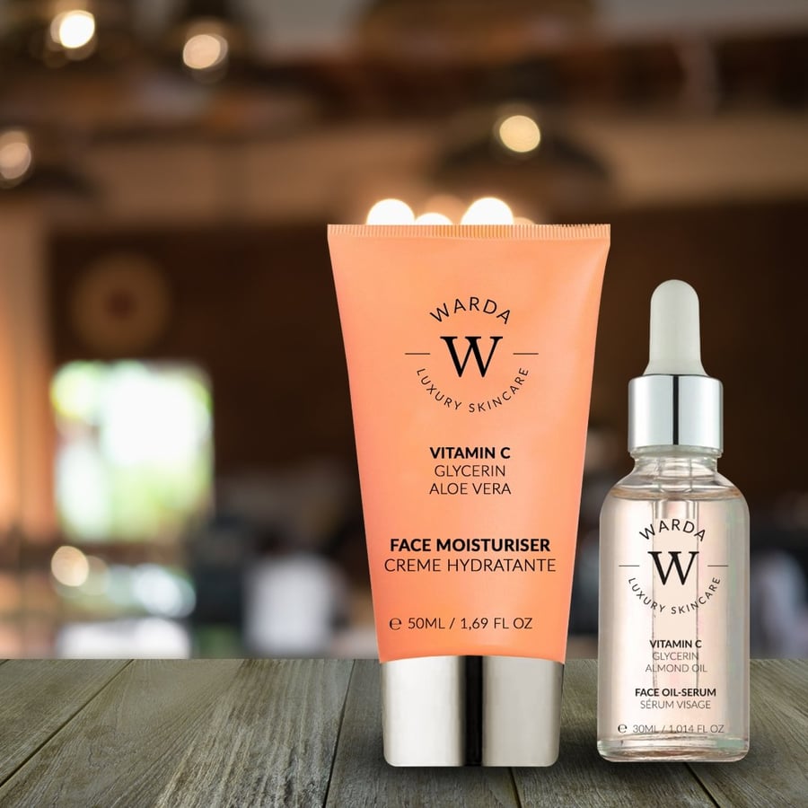УВЛАЖНЯЮЩИЙ КРЕМ ДЛЯ ЛИЦА SKIN GLOW BOOST С ВИТАМИНОМ С 50 мл + СЫВОРОТКА-МАСЛО ДЛЯ ЛИЦА VITAMIN C GLOW BOOST 30 мл Warda — фото 3