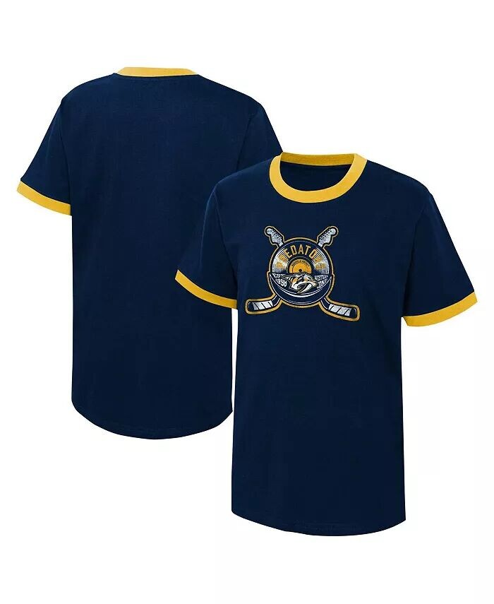 

Темно-синяя футболка Big Boys Nashville Predators Ice City Outerstuff, синий