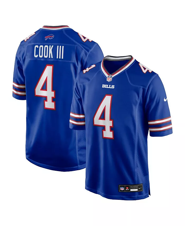 

Мужская игровая футболка James Cook III Royal Buffalo Bills Team Nike