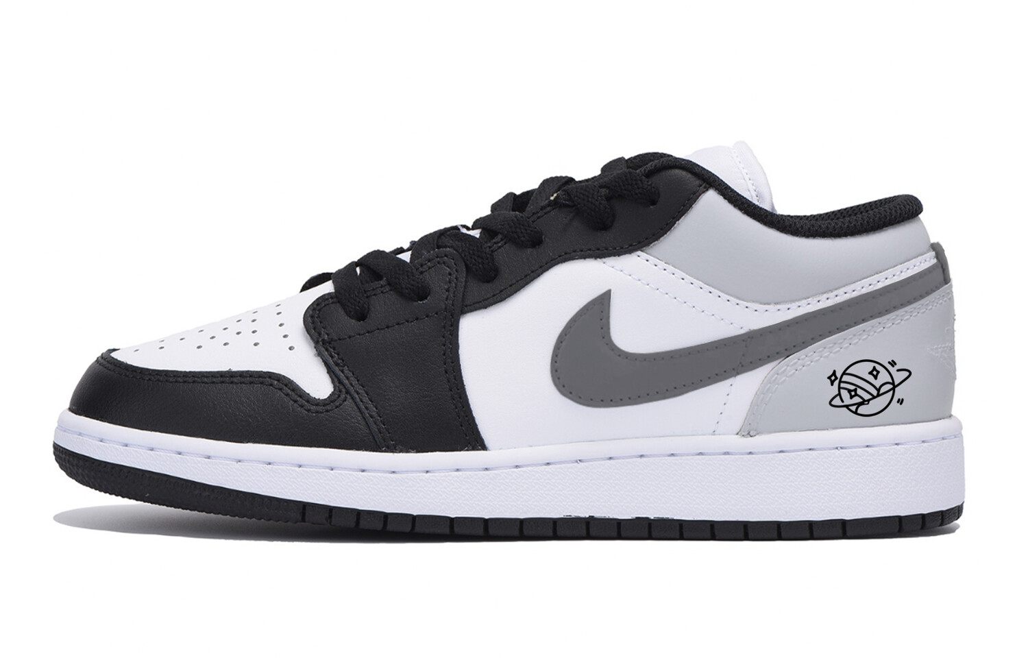 

Кроссовки Air Jordan 1 Vintage Basketball Shoes Women's Low-top Black/Dark Gray, черный