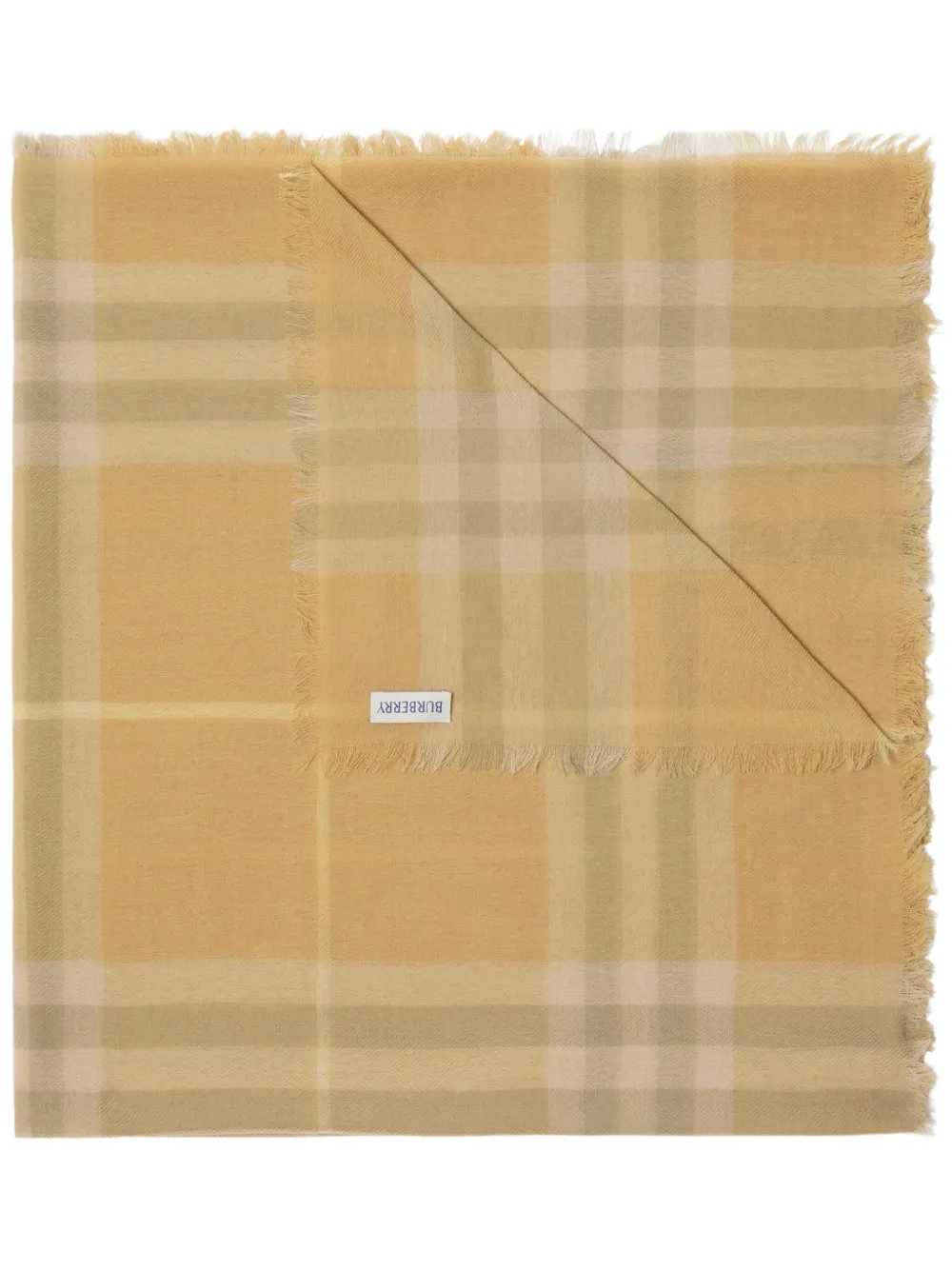 

Шерстяной шарф в клетку Vintage Check BURBERRY, желтый