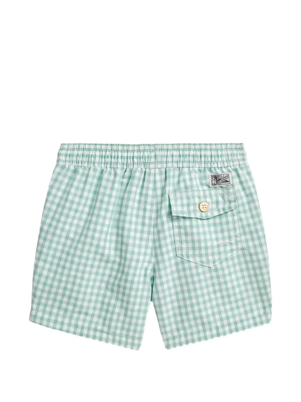 Плавки-шорты с карманами и принтом в клетку виши POLO RALPH LAUREN KIDS, синий — фото 2