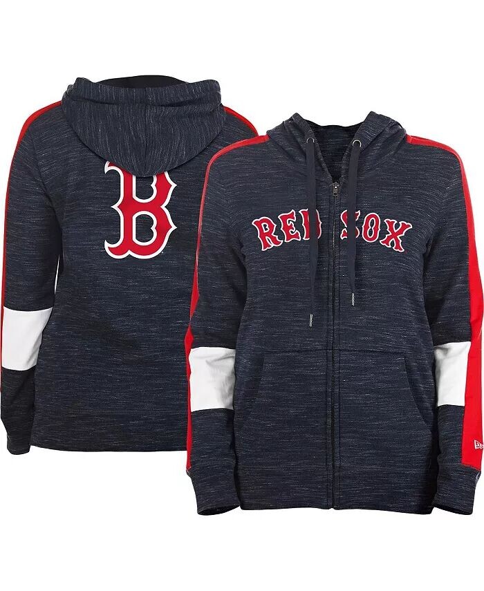 

Женская темно-синяя толстовка с молнией во всю длину Boston Red Sox Colorblock New Era