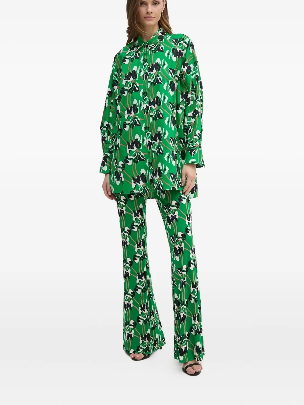 

Брюки с графическим принтом DVF Diane von Furstenberg, зеленый