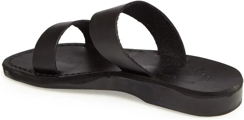 Сандалии с широким ремешком, из натуральной кожи, Aviv, Black Jerusalem Sandals — фото 4