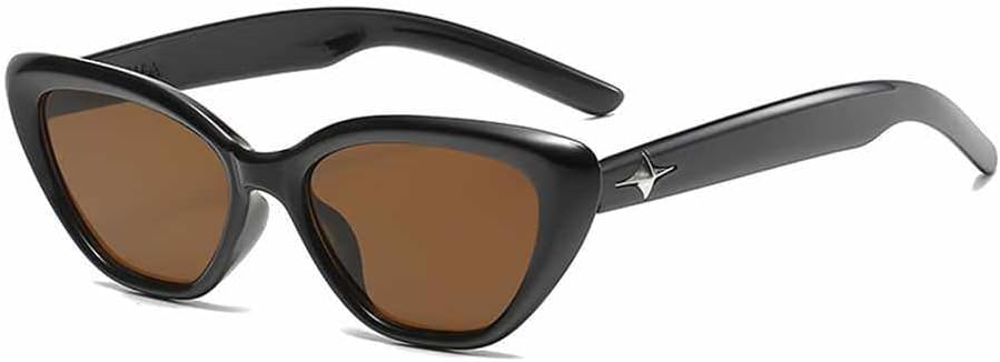 

Модные солнцезащитные очки «кошачий глаз» для женщин и мужчин, классические ретро-солнцезащитные очки для женщин, солнцезащитный козырек, солнцезащитные очки UV400 KTUCN, Black Brown