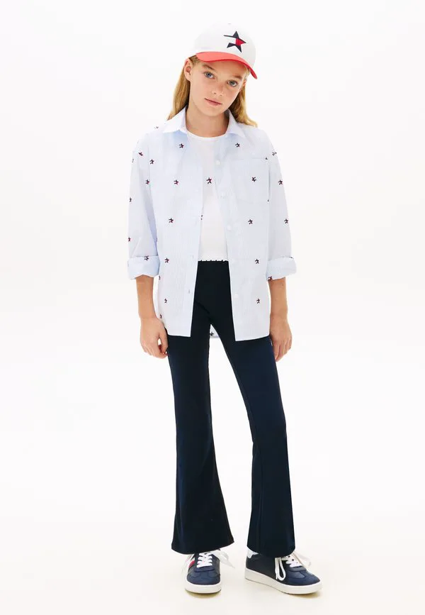 Леггинсы essential в рубчик, очень узкие, расклешенные. Tommy Hilfiger, Dark Night Navy — фото 2