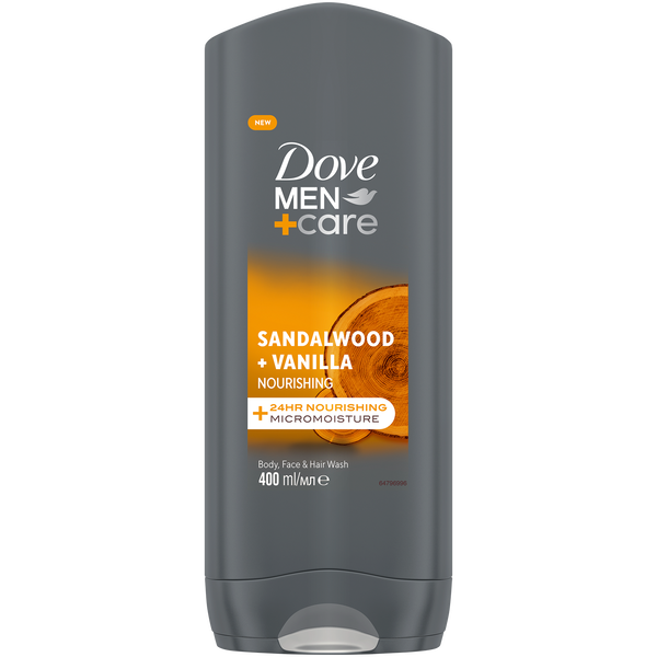 

Гель для душа 3в1 для мужчин, 400 мл Dove Men+ care sandalwood + vanilla
