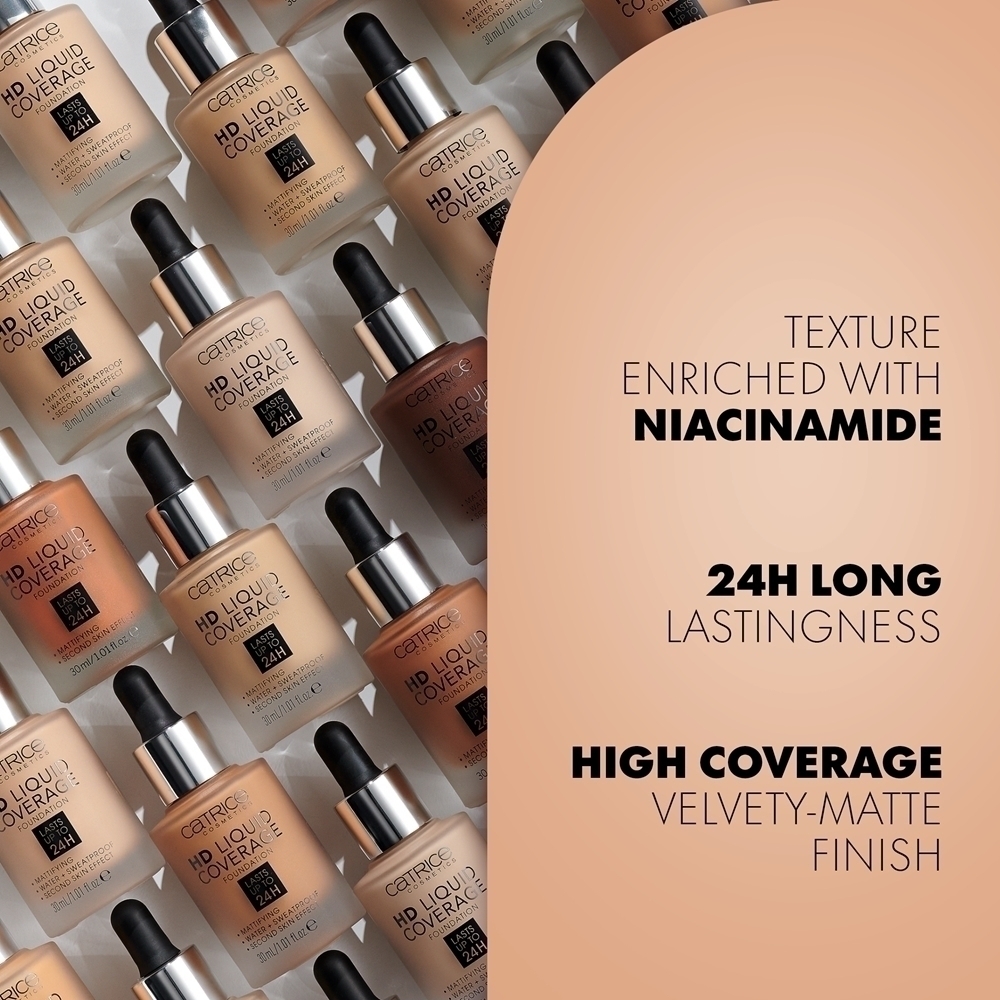 Крем для лица SPF CATRICE Жидкая тональная основа HD, atspalvis 030 sand beige — фото 3