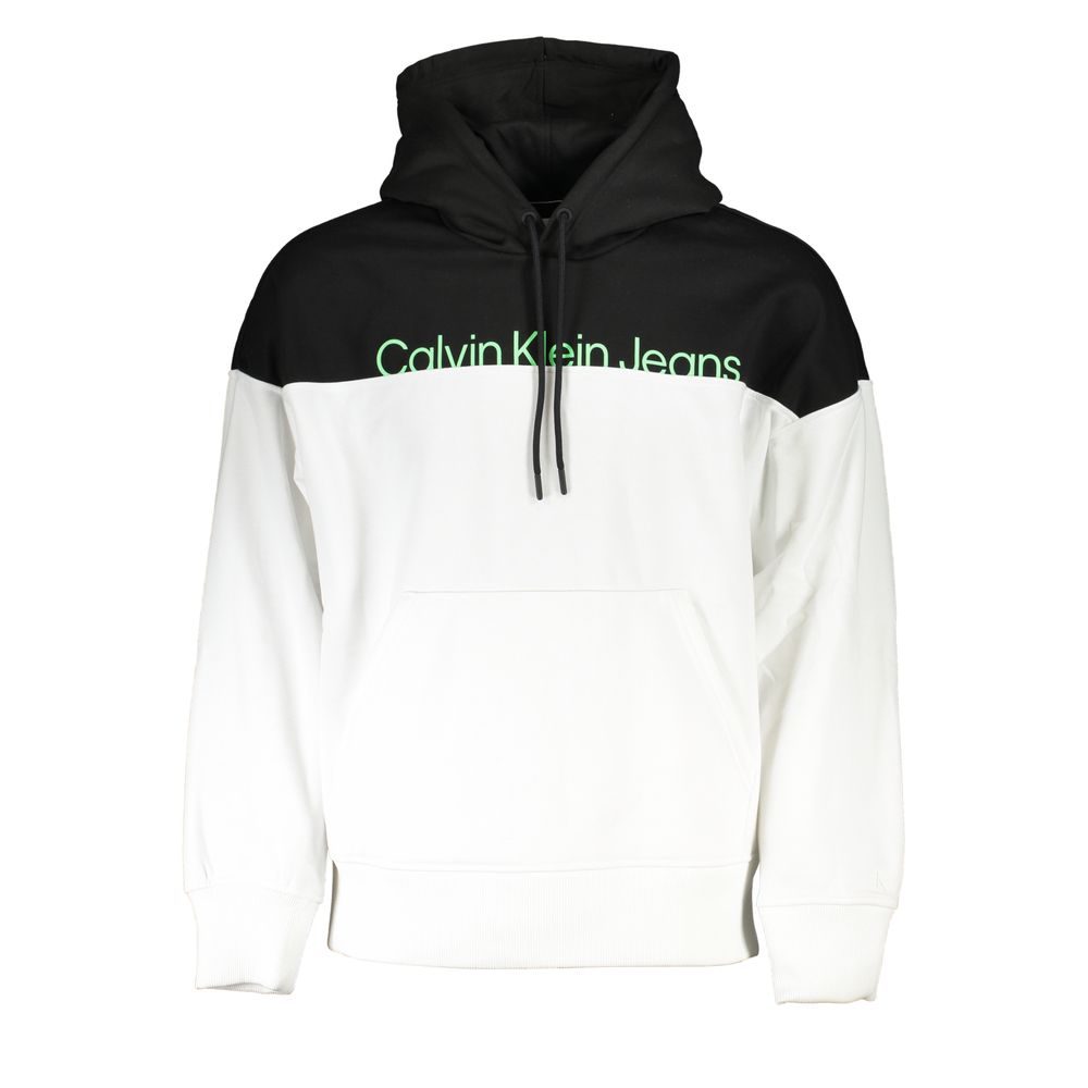 

Экологичная флисовая толстовка с капюшоном Calvin Klein, белый