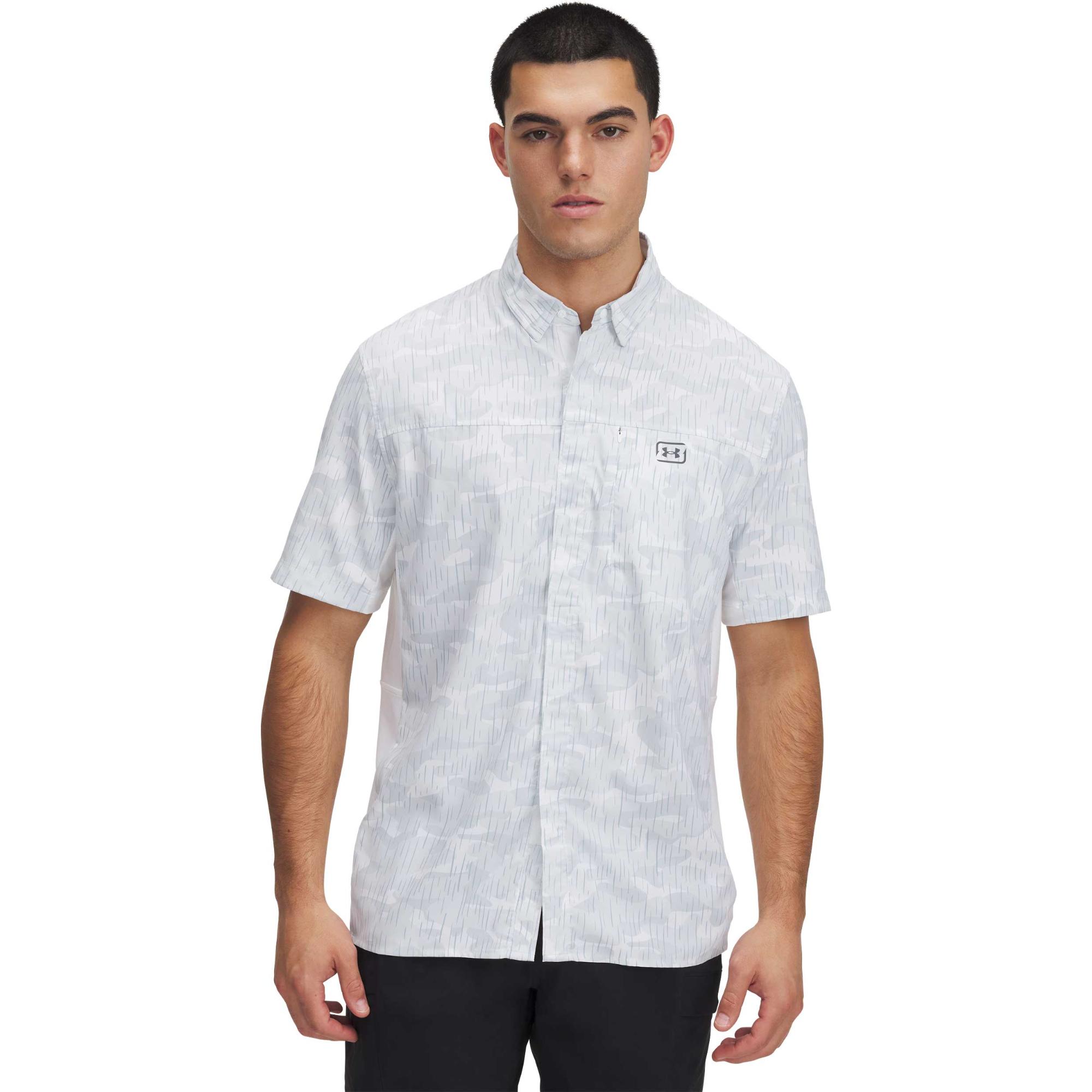 

Мужская рубашка Fish Pro Hybrid с принтом и пуговицами Under Armour, White/Castlerock