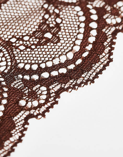 

Коричневые трусы-стринги без VPL и кружева ASOS DESIGN (3 шт.)