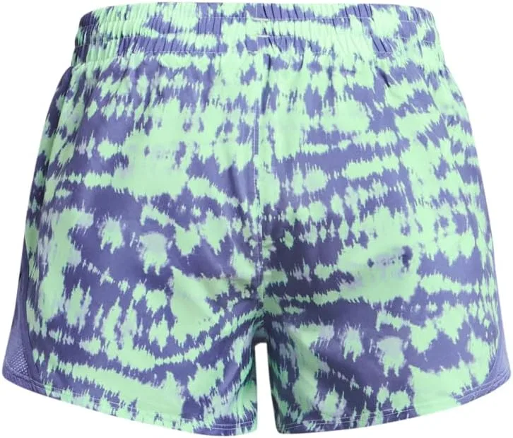 Шорты для девочек Under Armour Fly By Printed, Celeste / Starlight / Reflective — фото 2