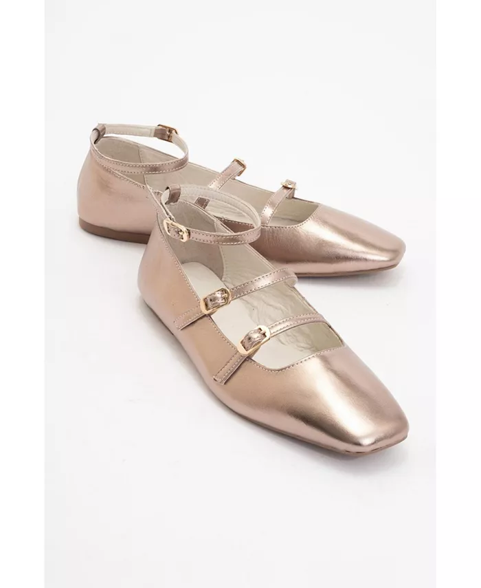 Кожаные балетки Mary Jane Serena Forever & Always Shoes, золотой