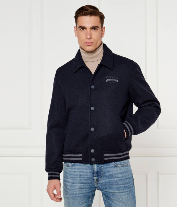 

Куртка-Бомбер мельтон Regular fit Guess Jeans, синий