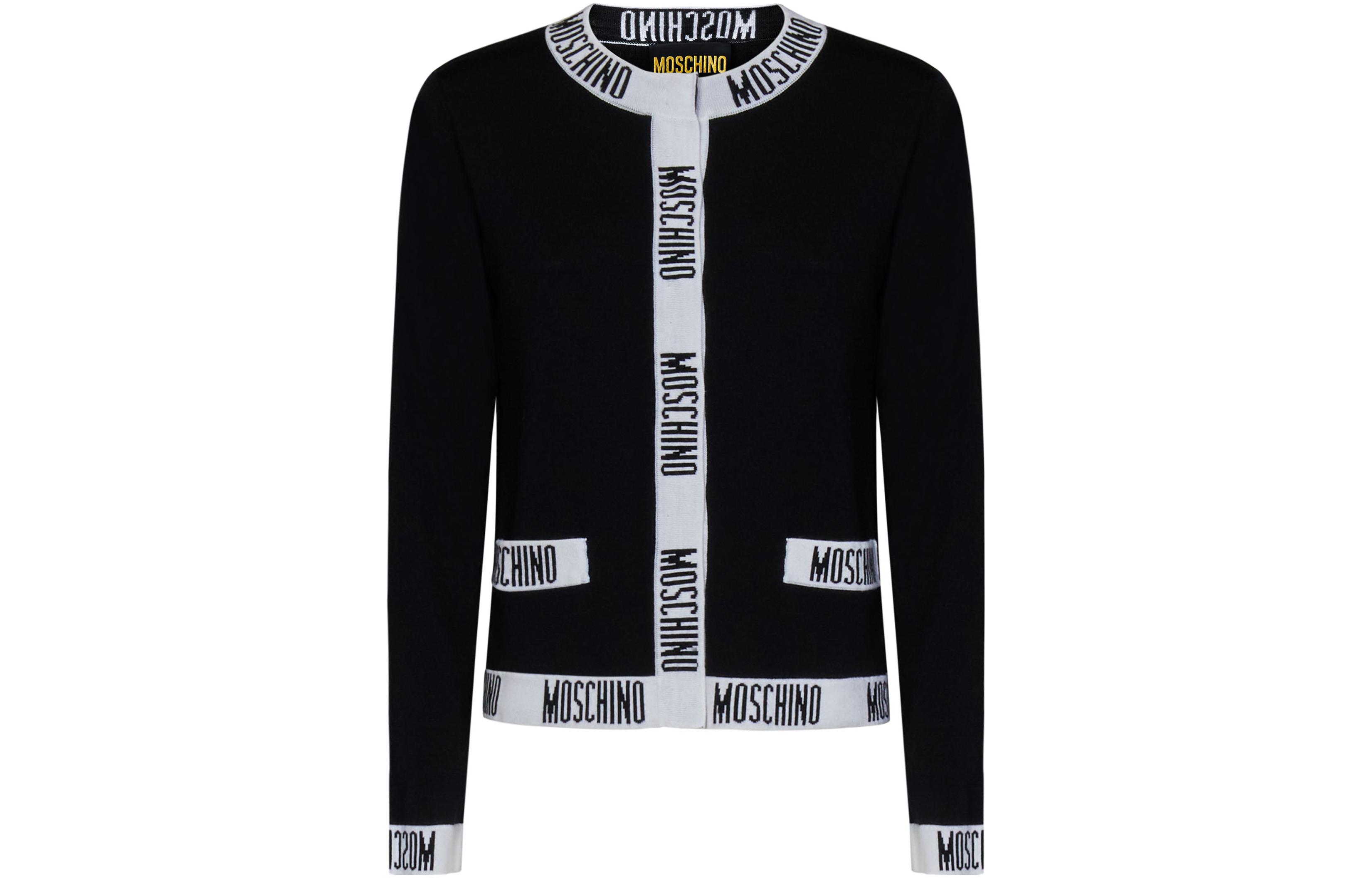 

Трикотажная футболка женская черная MOSCHINO