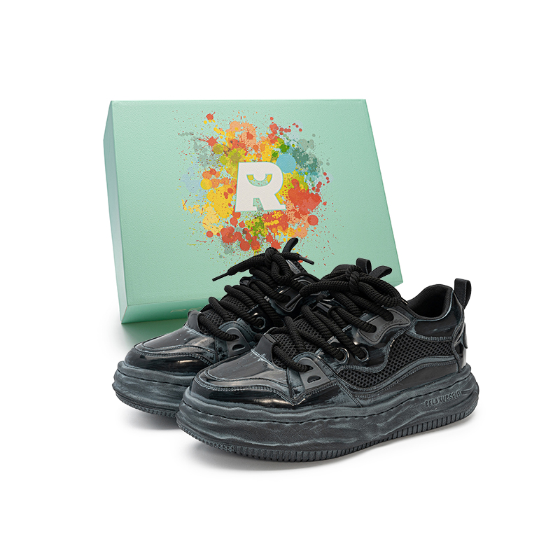 

RELAXURSELF Скользоустойчивые, износостойкие, легкие, дышащие низкие скейтерские кроссовки унисекс Mist Ink Gray, цвет Mist Ink Gray