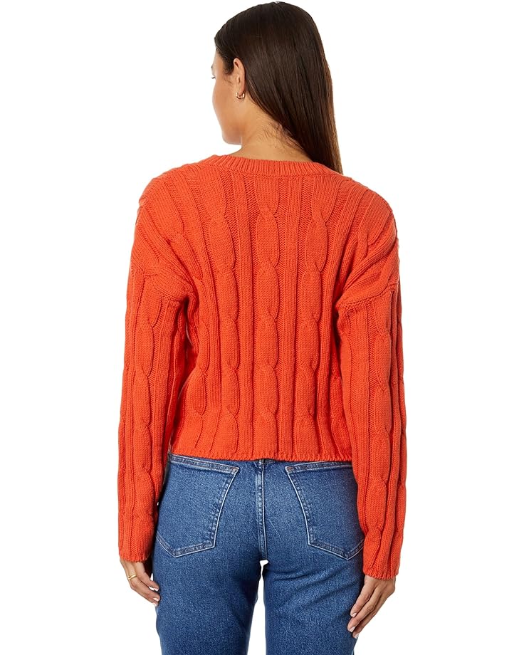 

Свитер Madewell Cable-Knit V-Neck Crop Sweater, цвет Roasted Squash