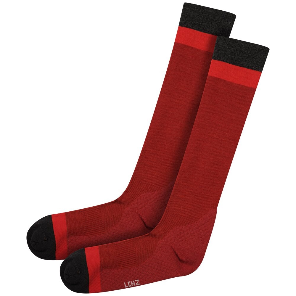 

Носки Lenz Merino Compression 1 Long, красный