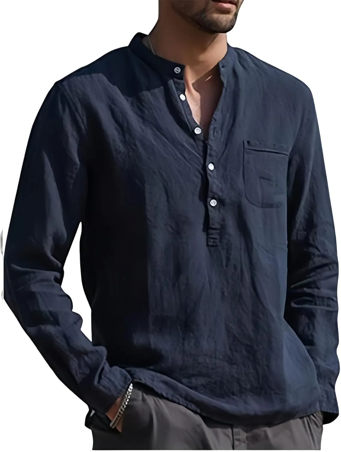 

Мужская рубашка поло из льна с длинным рукавом Weinexra