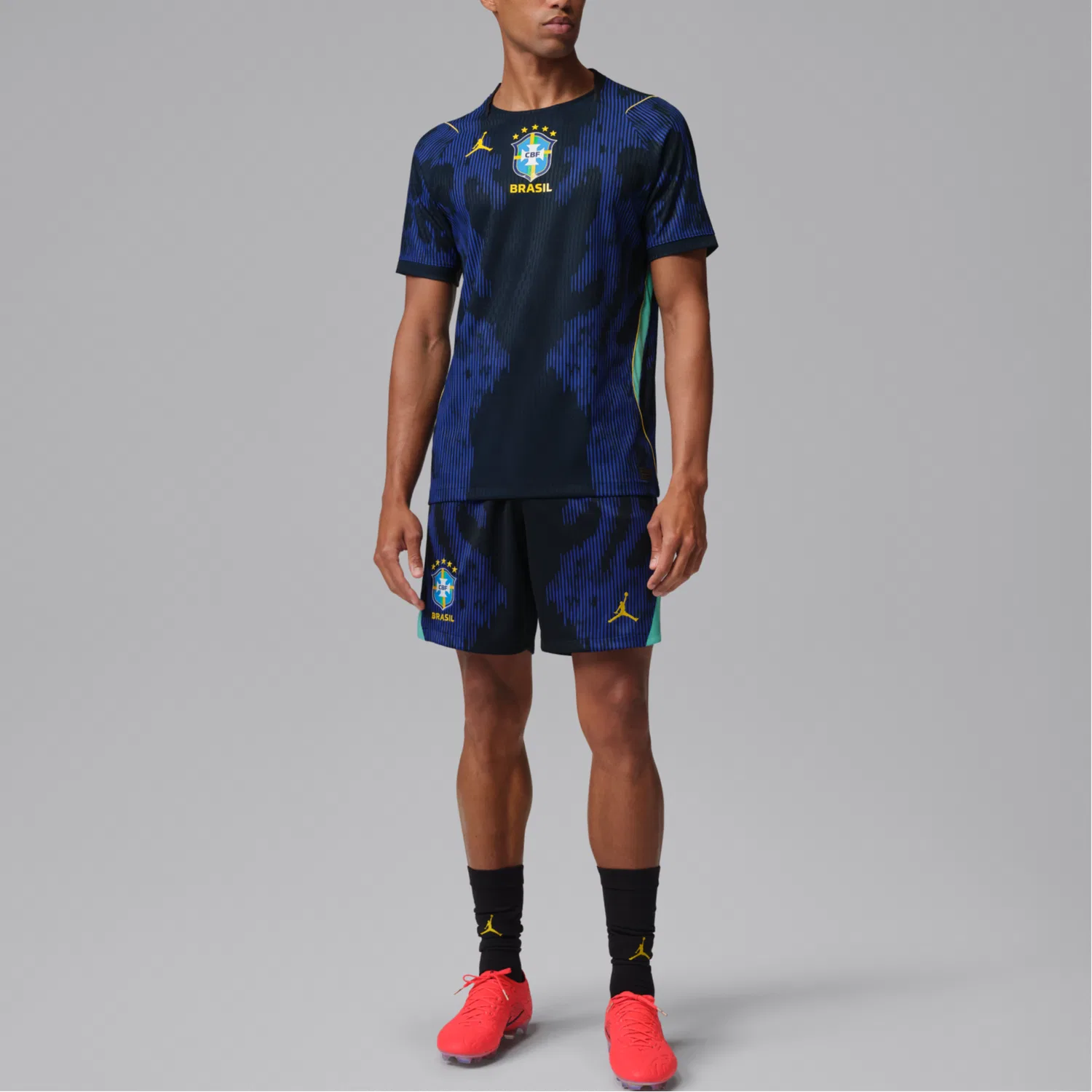 Шорты футбольные мужские Brazil 2026 Stadium Away Dri-FIT Jordan, Old Royal Blue/Black — фото 3