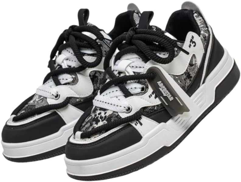 

Спортивные кроссовки в стиле преппи - низкие кроссовки на шнуровке на все сезоны с верхом из искусственных материалов Clolinde, черный