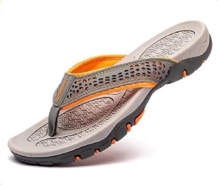 

Мужские шлепанцы BININBOX, двухцветные, модные пляжные летние тапочки, мягкие и удобные, оранжевый