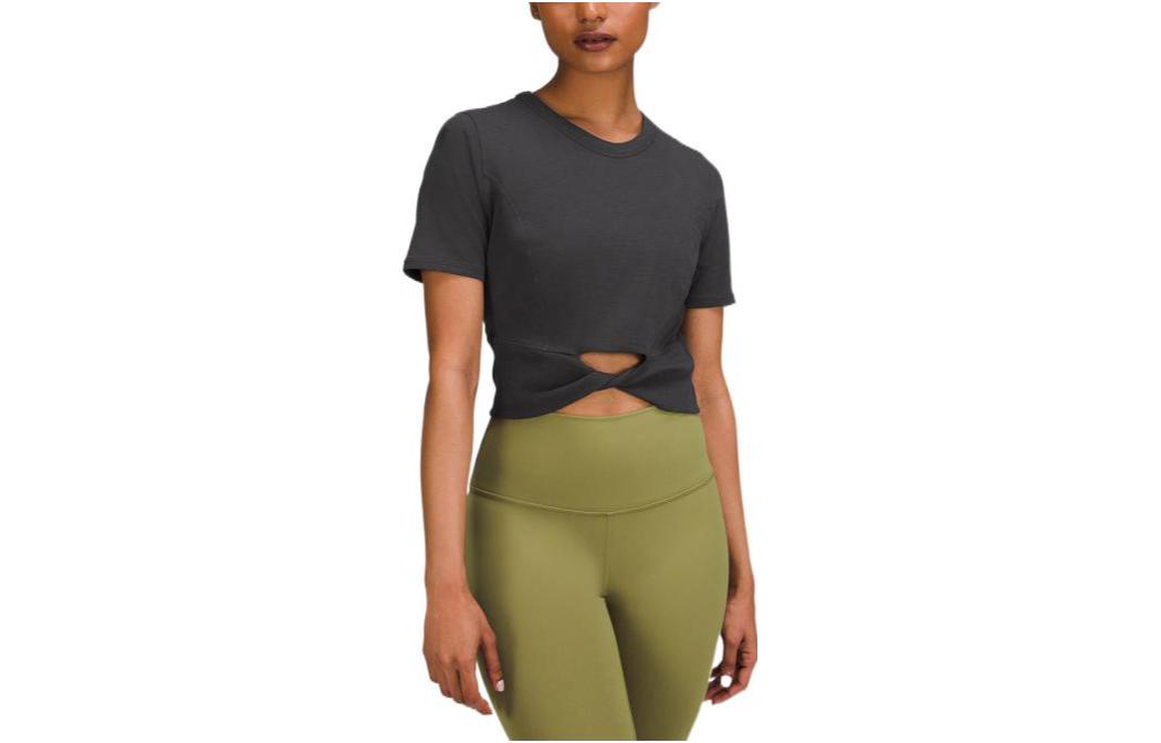 

Кроп-топ Courtcore City в теннисном стиле для женщин Lululemon, серый