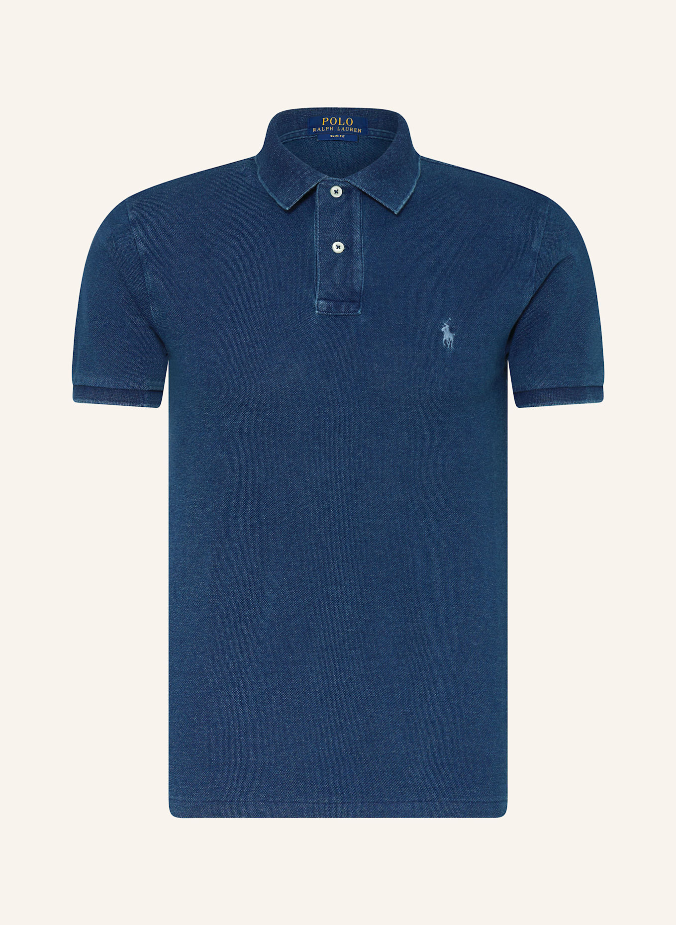 

Рубашка-Поло из пике, облегающая Polo Ralph Lauren, синий