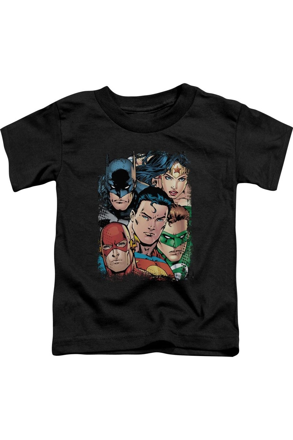 

Футболка для малышей Justice League of America "Крупным планом" с коротким рукавом Gildan, черный