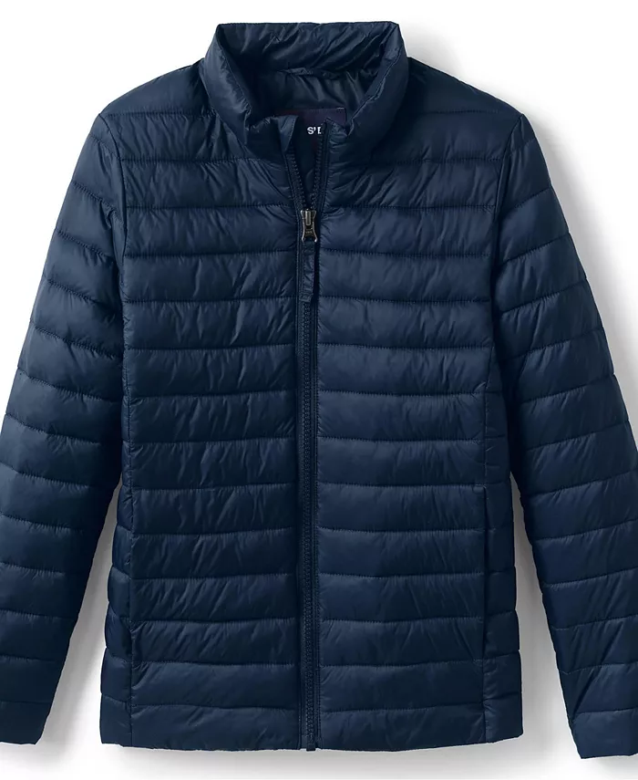 

Школьная куртка ThermoPlume для детей Lands' End, синий