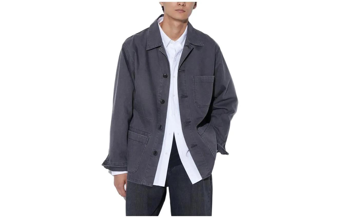 Куртка Unisex Lapel Moderate Others UNIQLO, 01 айвори белый — фото 4