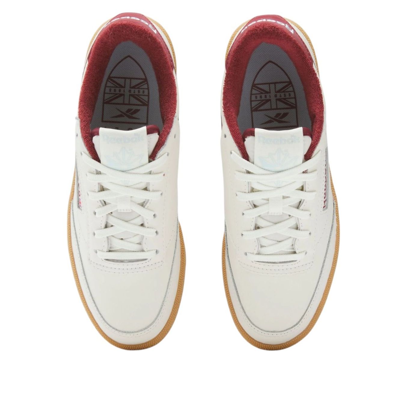 Кроссовки (WMNS) Reebok Club C Golf 'White Burgundy Gum' — фото 4