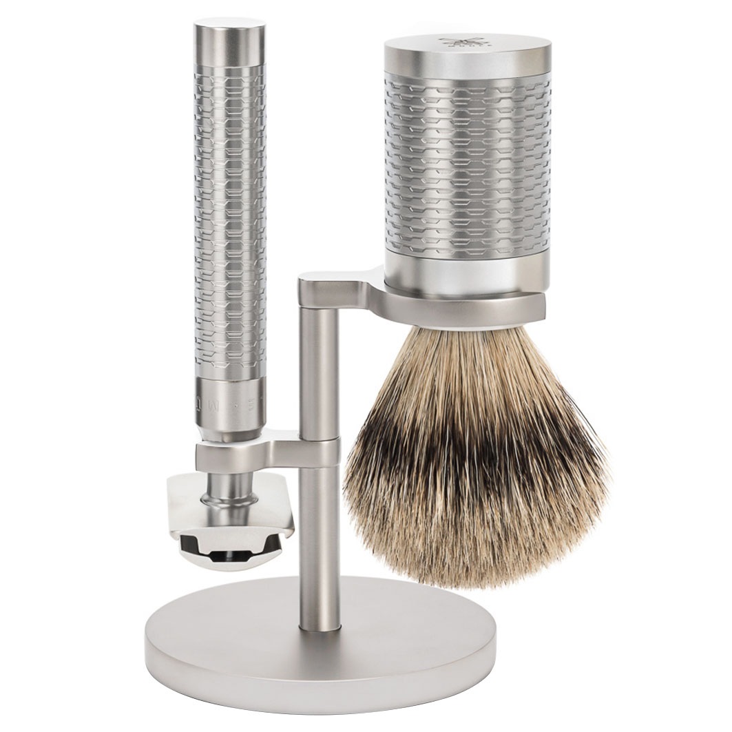 

Бритва rocca 3 tlg rasierset silberspitz, griff edelstahl Muehle, количество 1 шт.