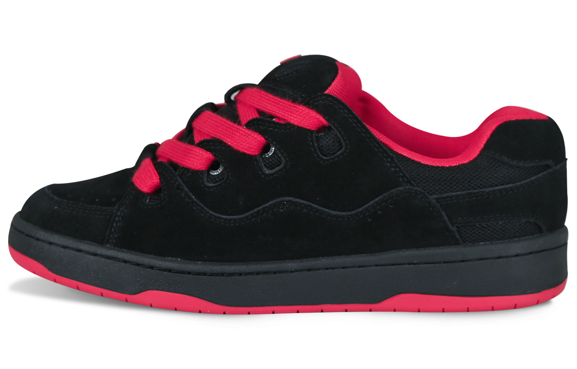 

Ollieskate Низкие скейтерские кроссовки Unisex Black Red с противоскользящей и износостойкой подошвой