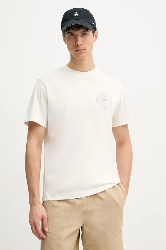 

Хлопковая футболка Lacoste, бежевый