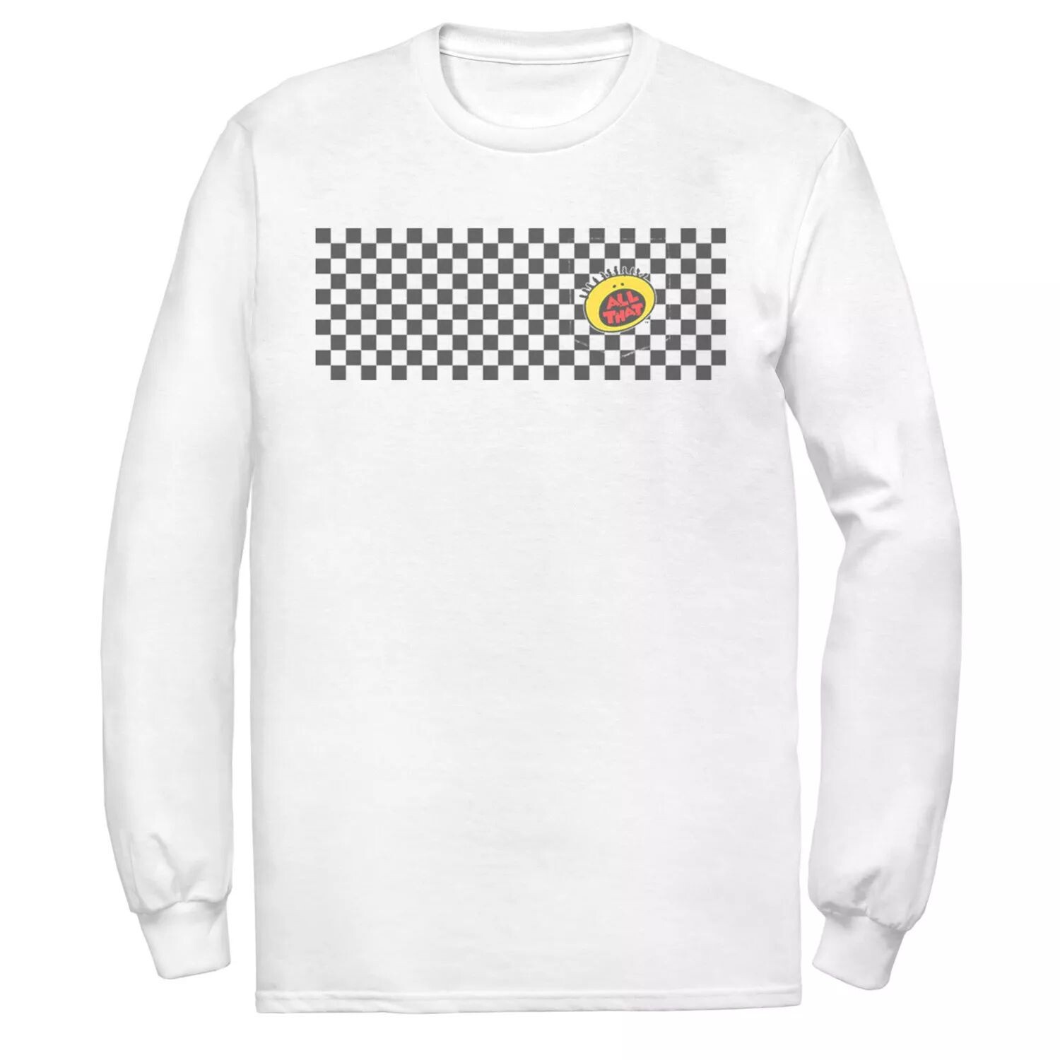 

Мужская футболка в клетку с логотипом Nickelodeon All That Left Chest Licensed Character