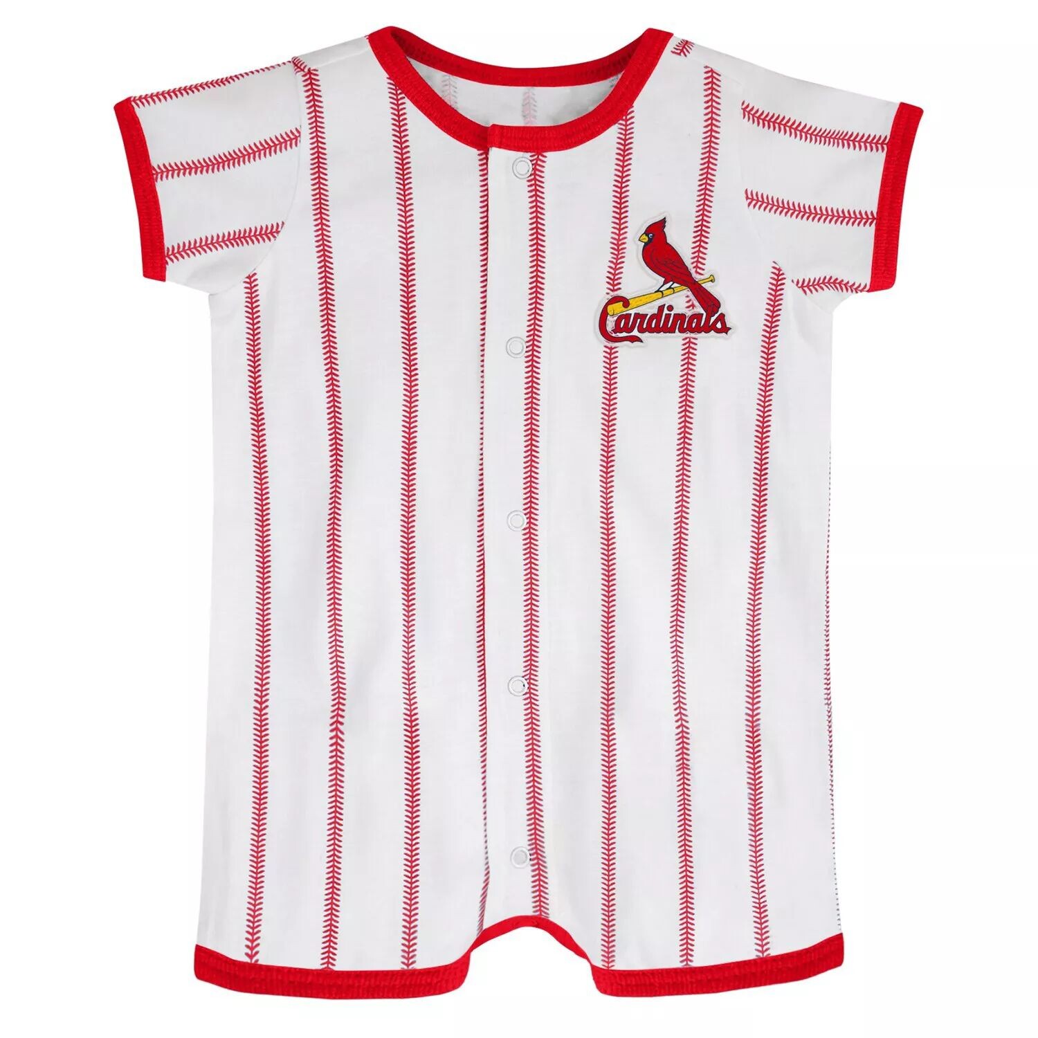 

Белый/красный джемпер с короткими рукавами St. Louis Cardinals Power Hitter для новорожденных Outerstuff
