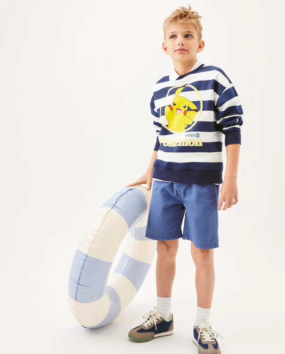 

Легкие саржевые шорты-бермуды для мальчиков Kids El Corte Inglés, индиго