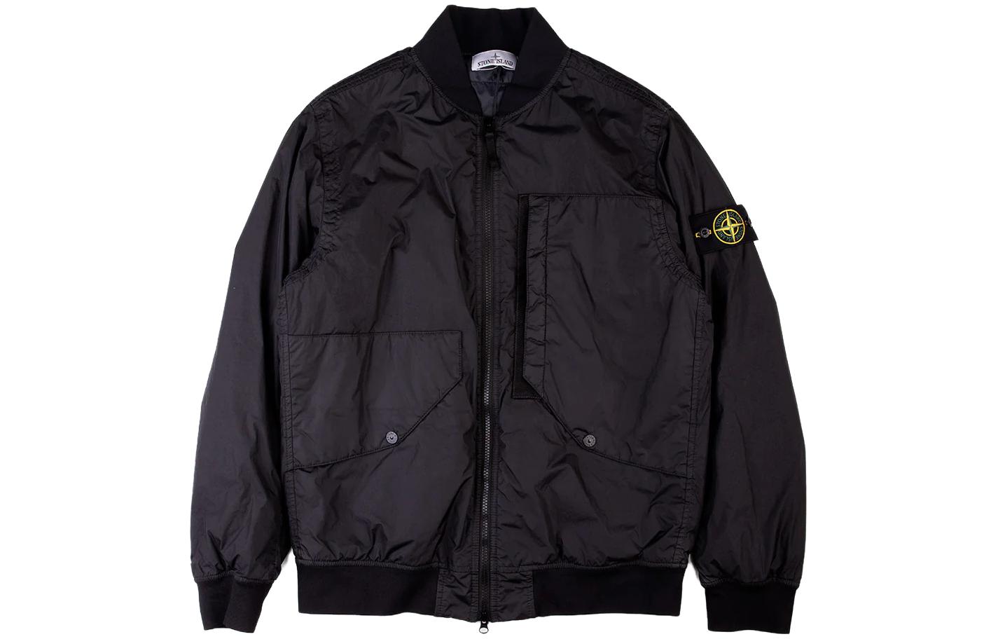 

Куртка Stone Island с нашивкой логотипа, черный