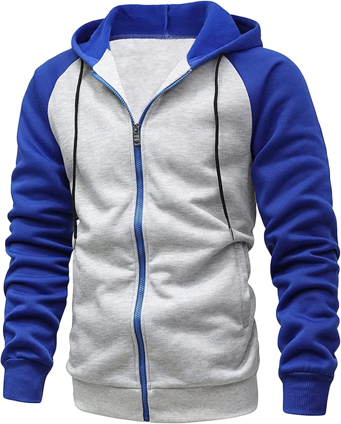 

Мужская повседневная куртка-толстовка Slim Fit с капюшоном и молнией QOAAIE