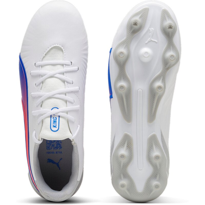 Футбольные бутсы для лужайки king match fg/ag jr Puma, белый — фото 2