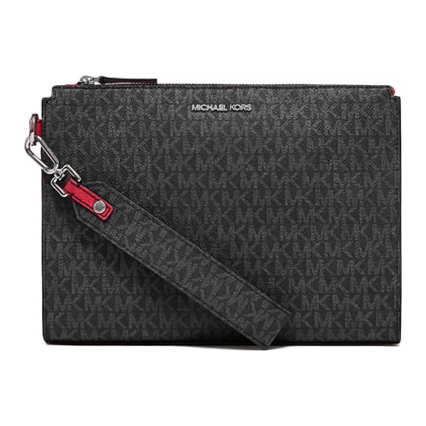 

MK Cooper Искусственная кожа Косметичка Клатч Большой размер Мужской Черный MICHAEL KORS