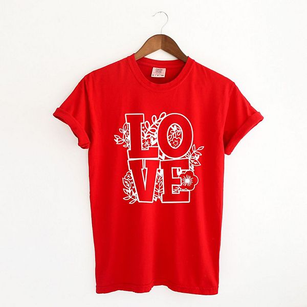 

Футболка Love floral garment dyed Simply Sage Market, Red