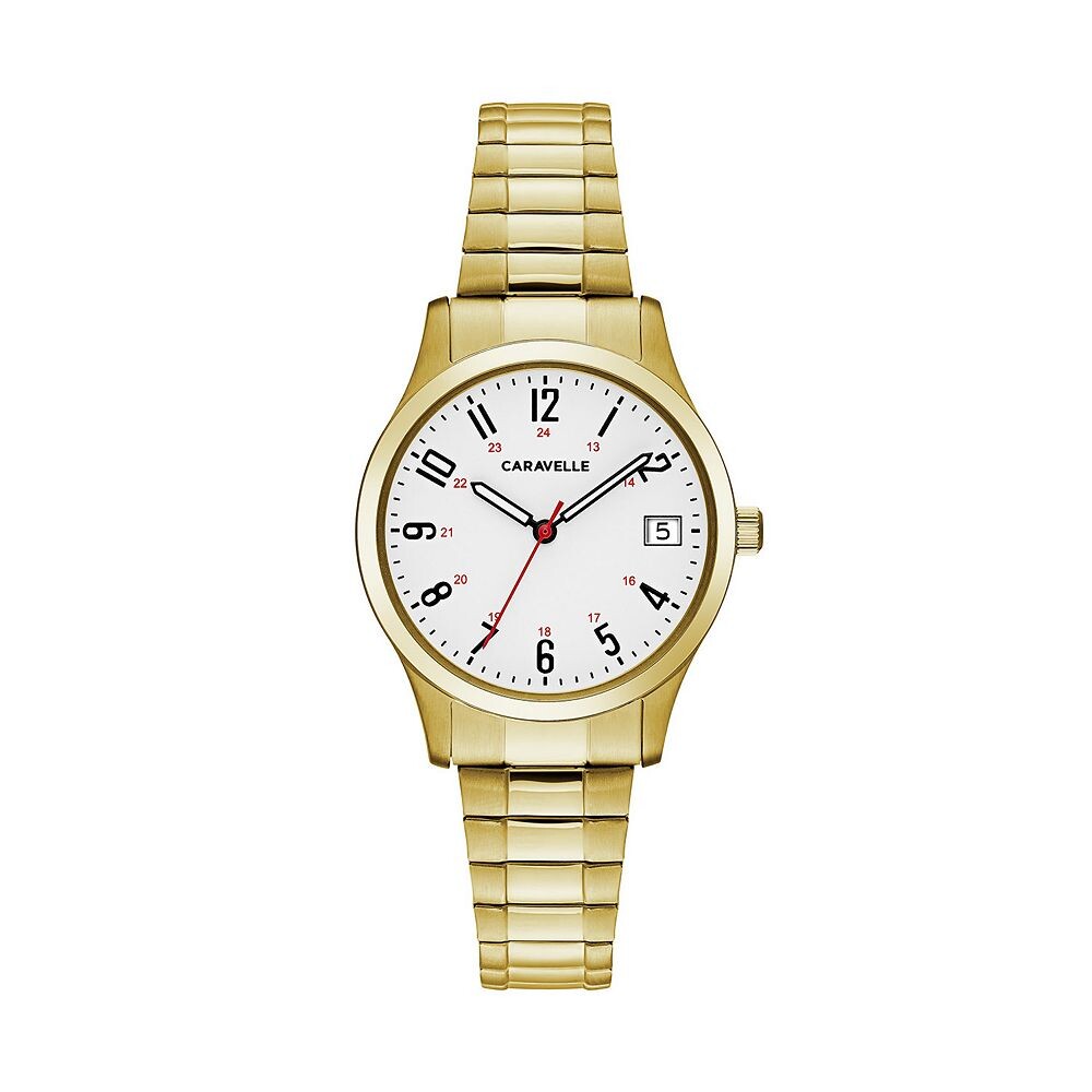 

Женские часы Caravelle by Bulova Easy Reader из нержавеющей стали с расширением — 44M113, цвет Gold Tone