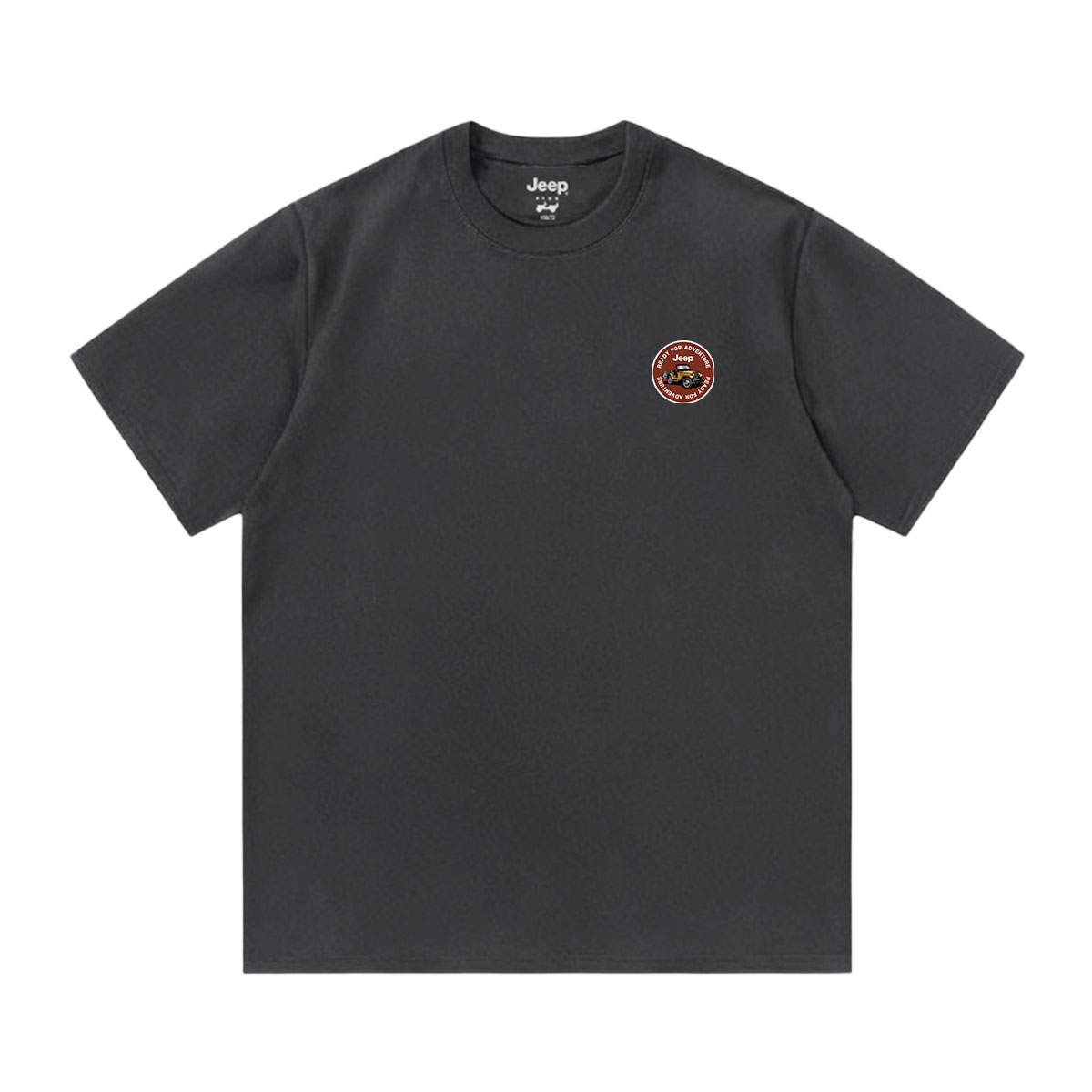 

Футболка для школьников с круглым вырезом Moderate Jeep, темно-серый