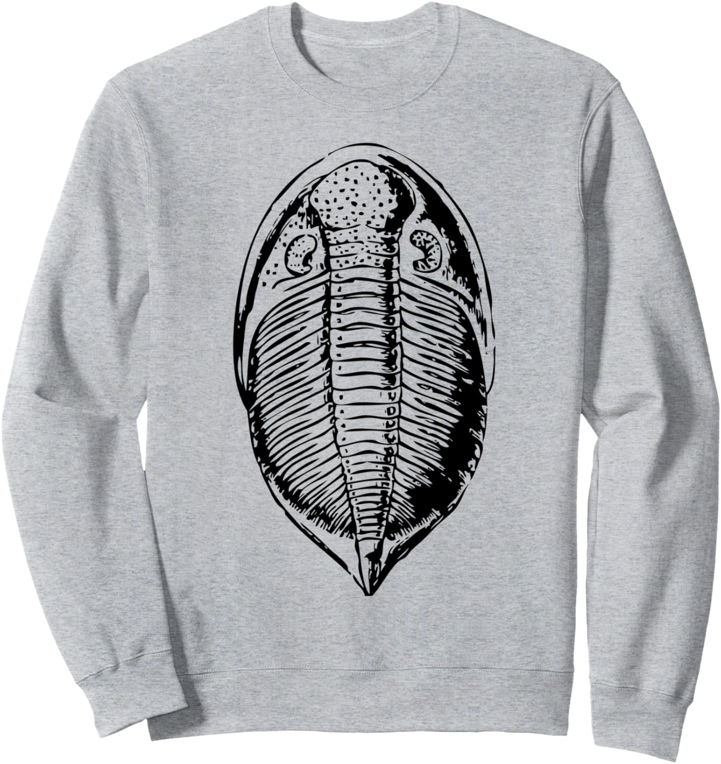 

Толстовка с изображением окаменелости трилобита, серая, размер S Trilobite Teas