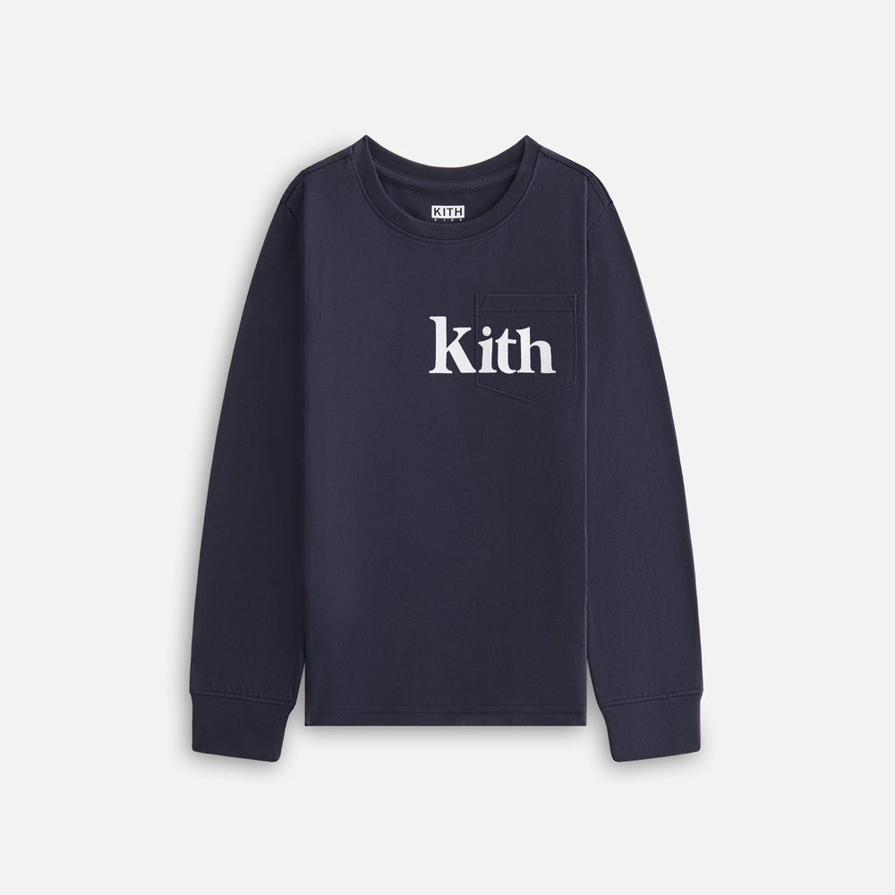 

Футболка Kith Kids Long Sleeve Quinn Tee, черный