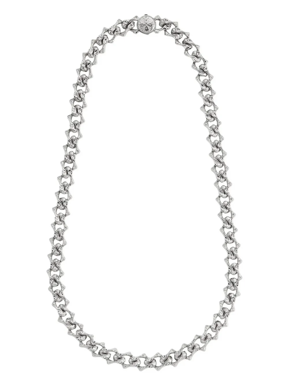 

Ожерелье с острым плетением и логотипом Emanuele Bicocchi, серебристый