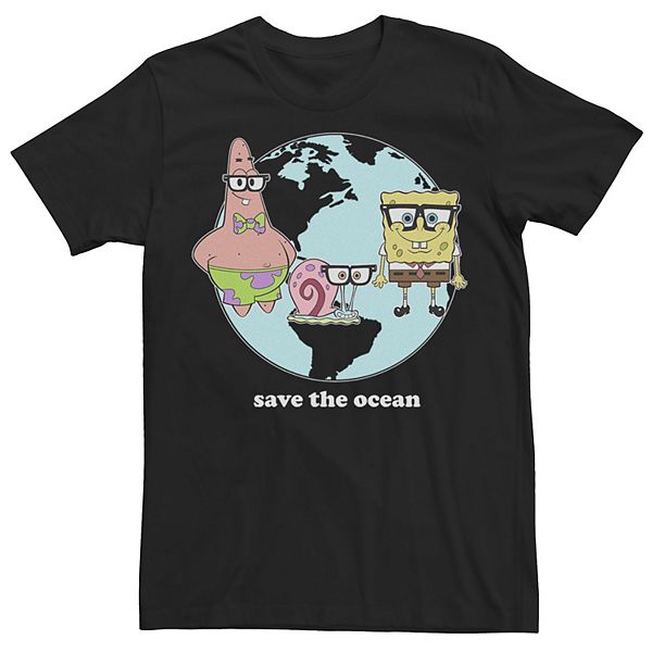 

Футболка Big & Tall Spongebob Squarepants Gary & Patrick Save the Ocean Licensed Character